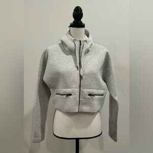 Athleta Full Zip Cropped Hoodie